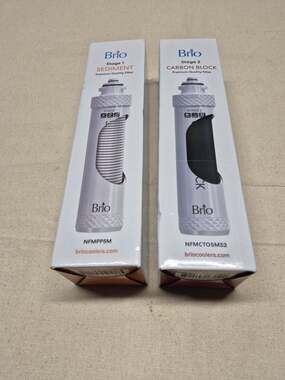 Brio Stage 1 & 2 Sediment / Carbon Block Water Filter Cartridges 950 Gal. Read